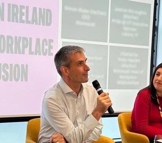 Simon Blake, CEO, at a panel discussion in Northern Ireland