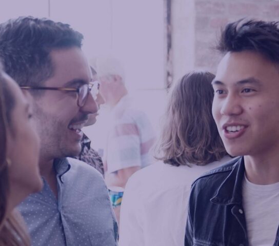 Group of people at networking event