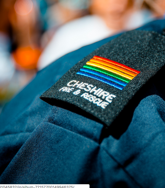Rainbow epaulette ©  Cheshire Fire and Rescue Service